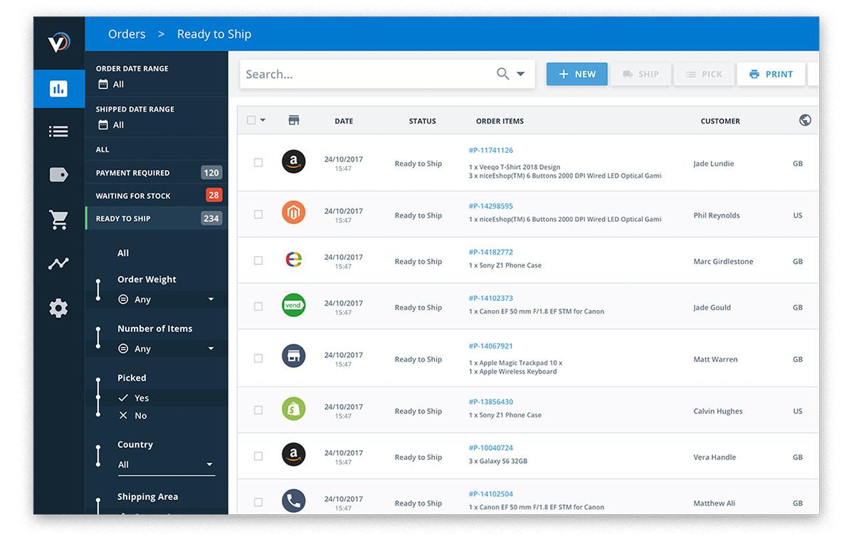 Veeqo Inventory Management System Screenshot